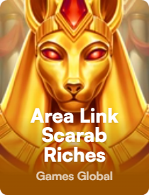 Game icon for Area Link Scarab Riches featuring a golden scarab