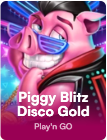 Game icon for Piggy Blitz Disco Gold with a dancing pig